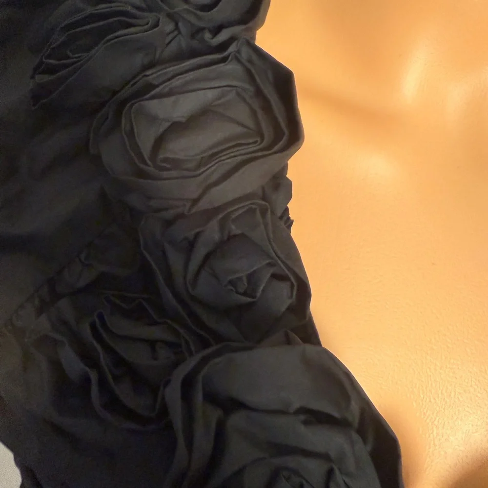 English Factory Black Ruched Ruffled Mini Dress - Picture 15 of 15